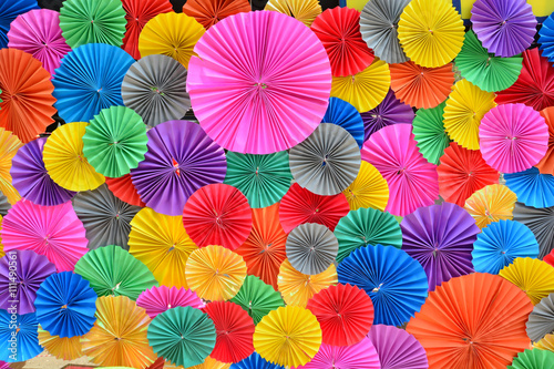 Colorful Paper folding multicolored abstract for background.
