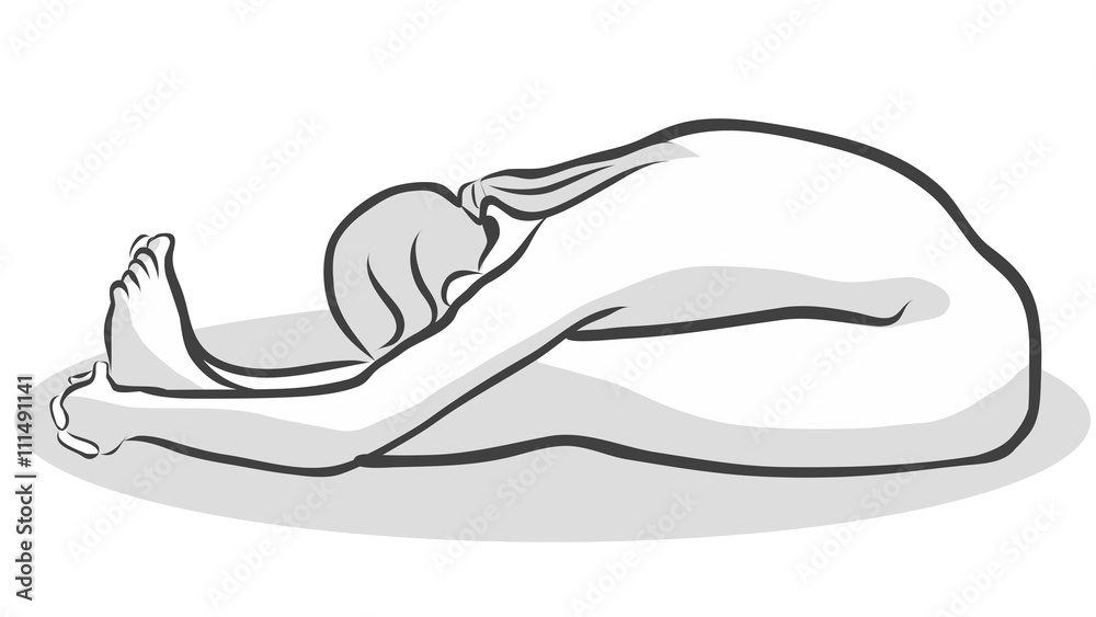 Seat Forward Bend Paschimottanasana Yoga Pose Seat Forward Bend Paschimottanasana Yoga Pose