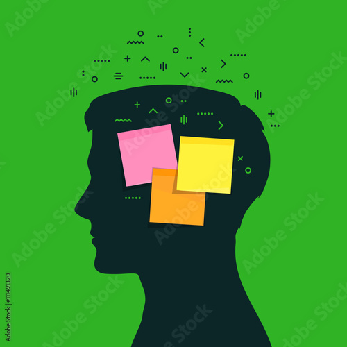 Concept of memory loss. 
