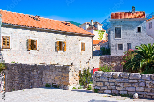 Houses in Old Town  Budva  Montenegro 