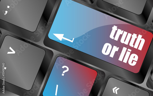 truth or lie button on computer keyboard key vector, keyboard keys, keyboard button