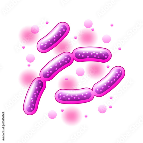 Bacteria virus cells isolated on white vector