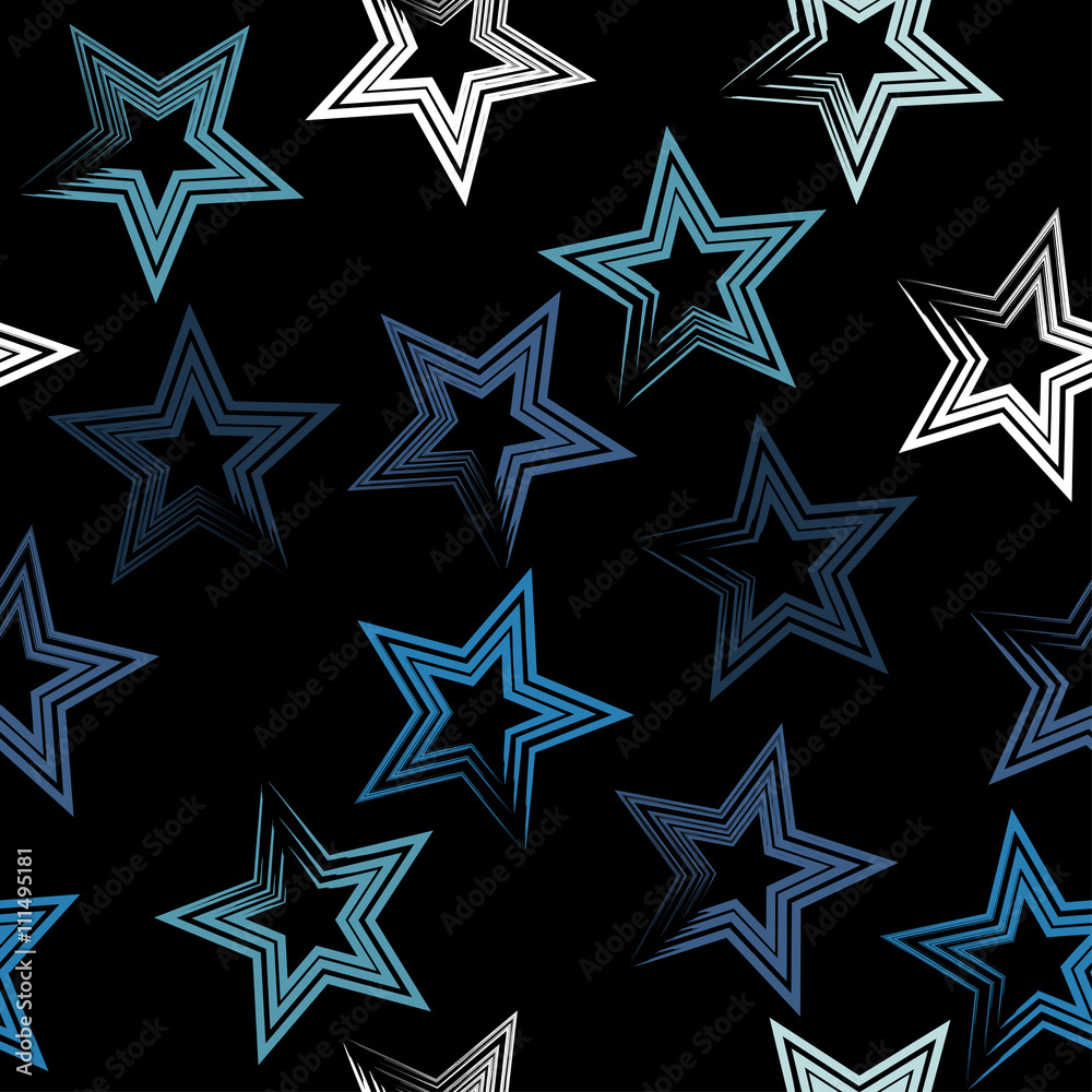 Cute vector geometric seamless pattern. Brush strokes and stars. Hand drawn grunge texture. Abstract forms. Endless texture can be used for printing onto fabric or paper Cute vector geometric seamless pattern. Brush strokes and stars. Hand drawn grunge texture. Abstract forms. Endless texture can be used for printing onto fabric or paper