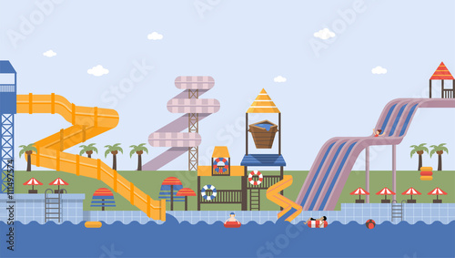 Summer waterpark