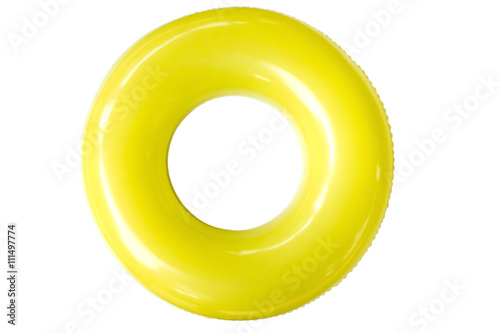 Colorful swim ring isolated on white background.