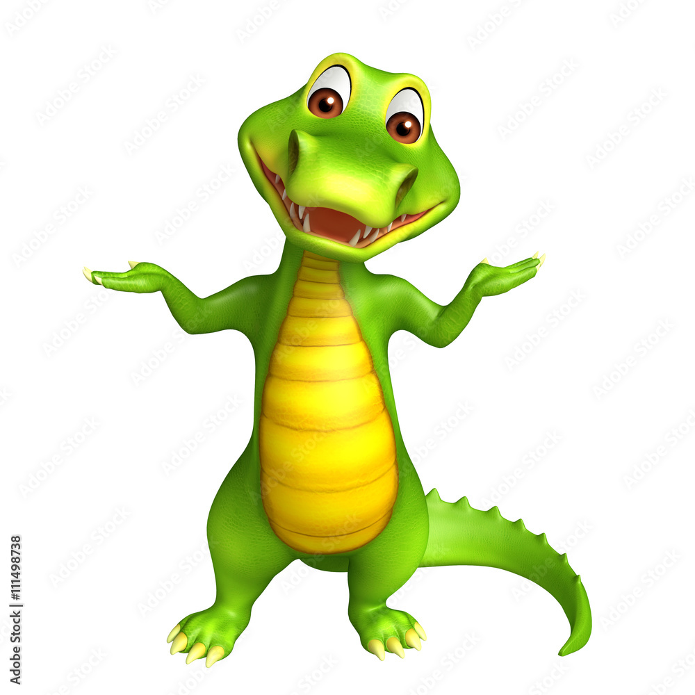 Fototapeta premium cute Aligator cartoon charcter
