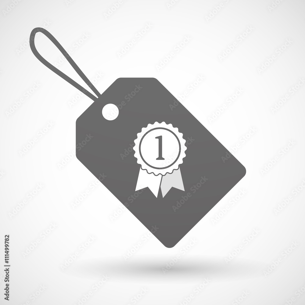 Isolated shopping label icon with a ribbon award Isolated shopping label icon with a ribbon award