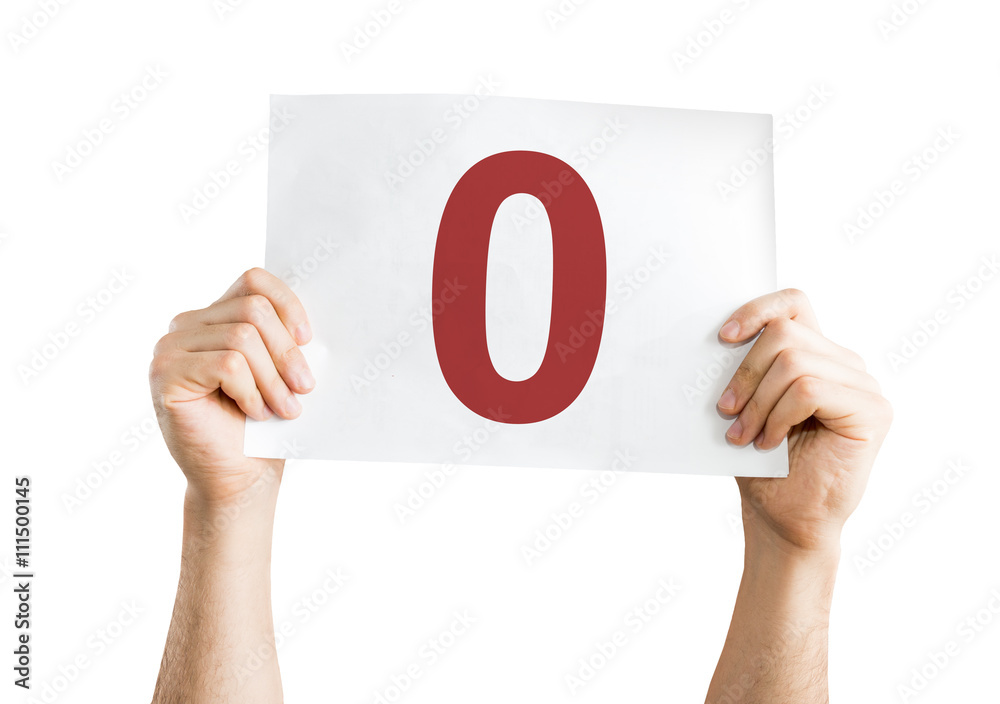Fotografia 0 placard isolated on white background