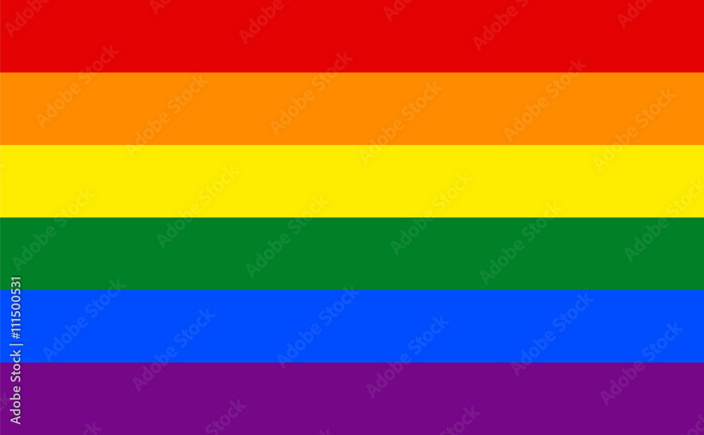 Gay pride flag. Symbol of lesbian, gay, bisexual, transgender.