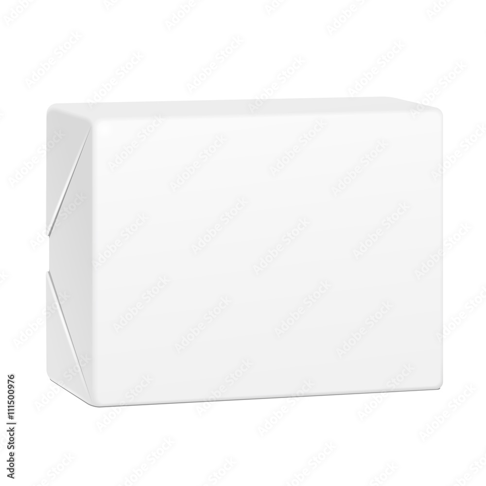 White Spread Butter Package Product Cardboard Box. Illustration Isolated On White Background. Mock Up Template Ready For Your Design. Vector EPS10 White Spread Butter Package Product Cardboard Box. Illustration Isolated On White Background. Mock Up Template Ready For Your Design. Vector EPS10