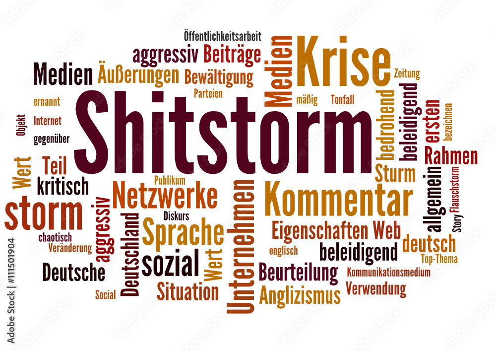 Fototapeta premium Shitstorm (Internet, Skandal)
