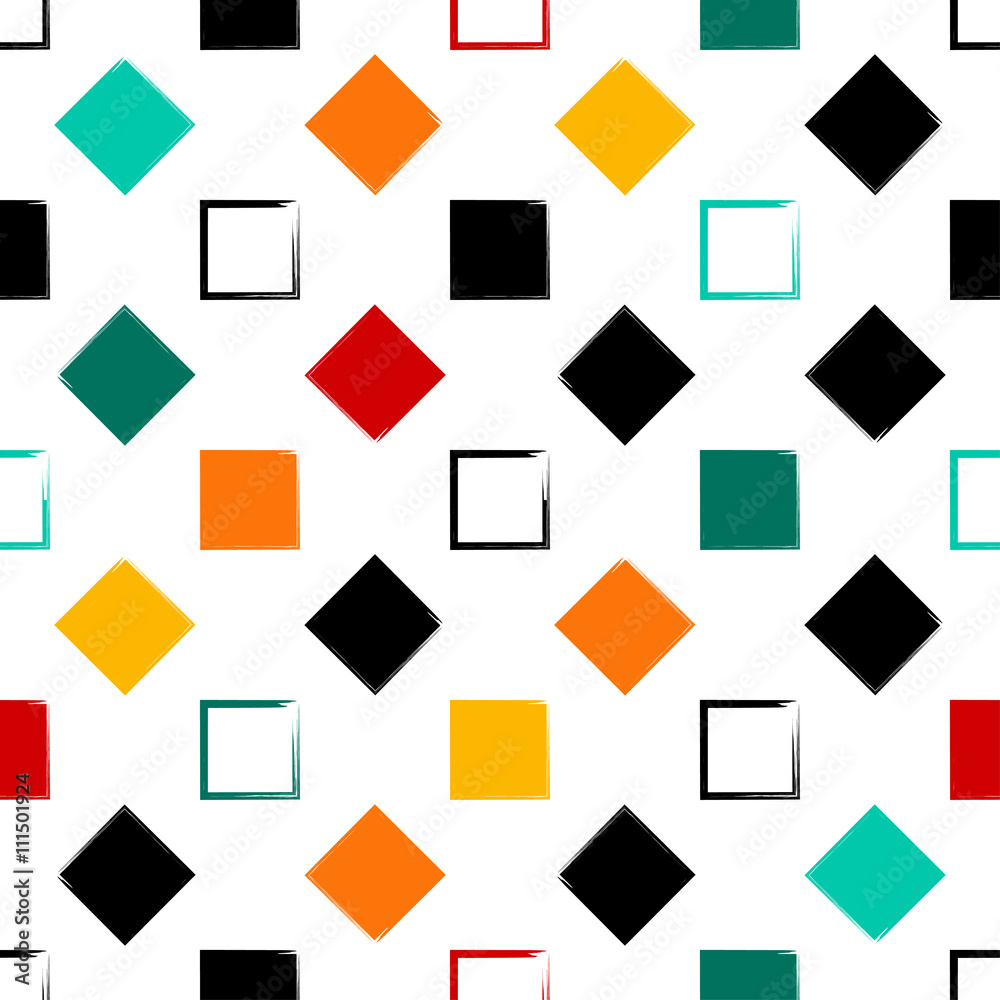 Seamless universal pattern. Squares and diamonds Seamless universal pattern. Squares and diamonds