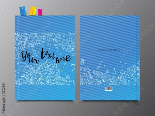 Stripes scribbled drawn by hand. Template design of book covers . Or may be used with other designs such as brochures, leaflet, print advertising, poster and banner