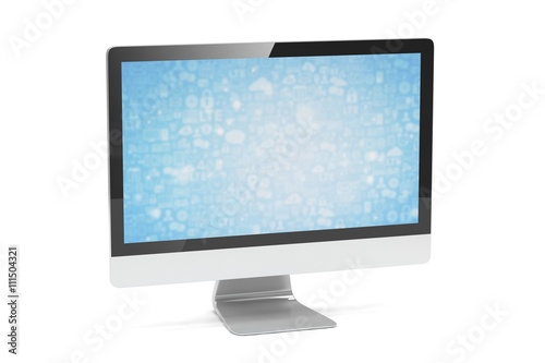 Modern Screen Monitor. 3d rendering.