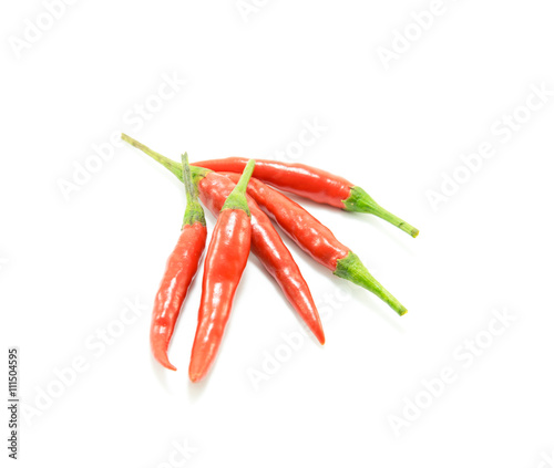 red chili pepper on a white background