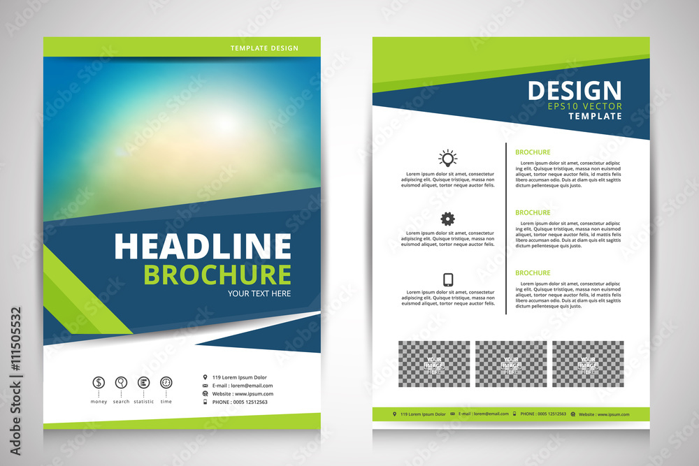 Obraz premium Abstract vector modern flyers brochure / annual report /design templates / stationery with white background in size a4