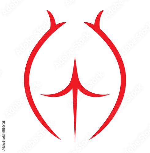 Sketch of woman naked body