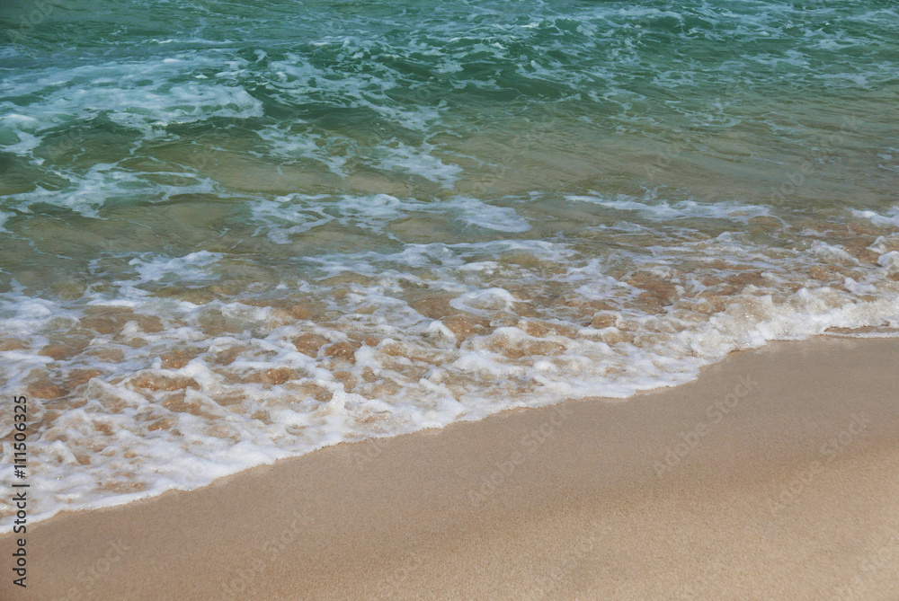 Gentle waves on sand
