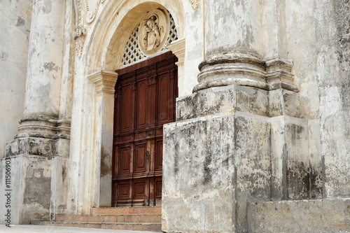 Catedral de la Ascuncion de Maria, or simply the Cathedral of Leon, is the largest in Central America. Its construction started in 1747. Main plaza of Leon, Nicaragua