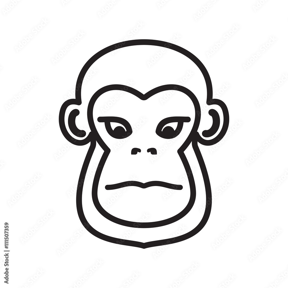 Monkey vector icon Monkey vector icon
