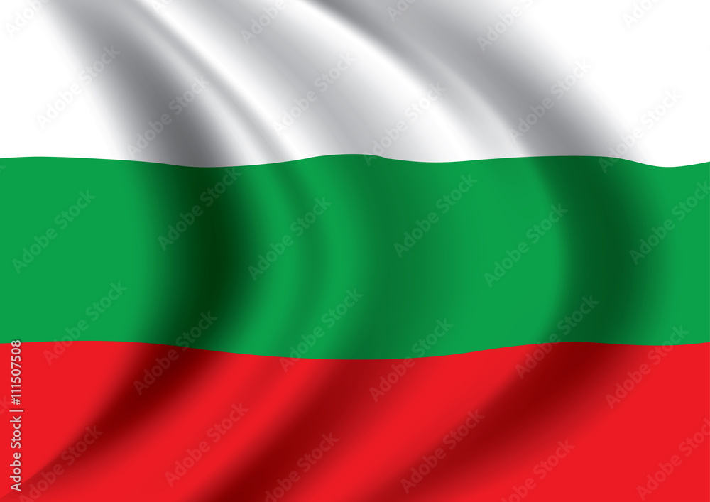 Obraz premium Vector Bulgaria flag blowing in the wind