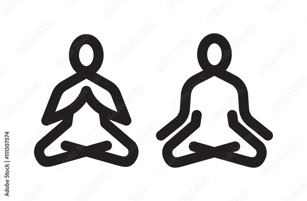 Yoga meditation vector icon Yoga meditation vector icon