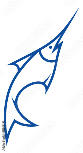 Sword fish vector icon