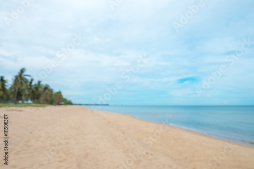 Fototapeta Naklejka Na Ścianę i Meble -  Beautiful beach sea summer. blur background