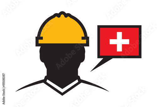 Switzerland contractor vector icon