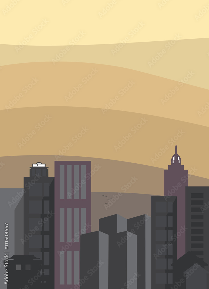 City skyline vector