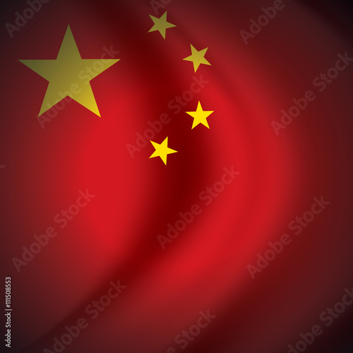 Vector image of china flag photo