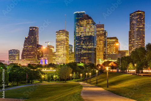 Houston Texas Skyline and Park