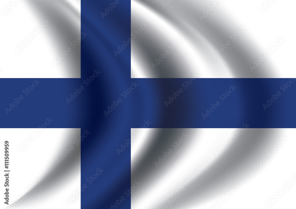 Vector Finland flag blowing in the wind Vector Finland flag blowing in the wind