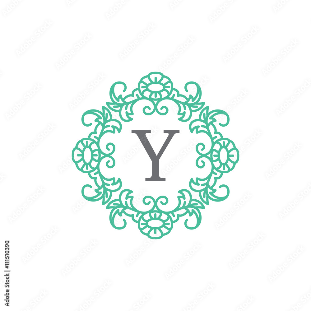 Ornamental Letter Y Logo