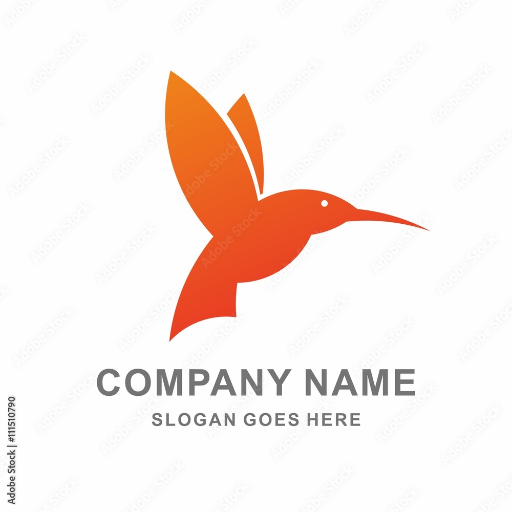 Obraz premium Bird Flying Vector Logo Template