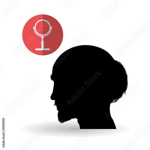 Hair salon design. Hairdressing icon. , vector silhouette style