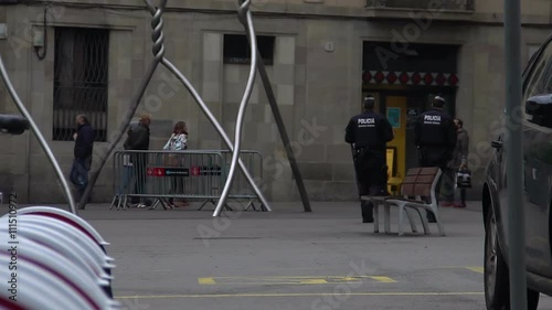Wallpaper Mural Two policemen going to the police station after working day, security and safety Torontodigital.ca