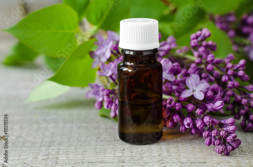 Small bottle of lilac flowers tincture (cosmetic oil)