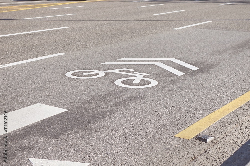 Obraz premium Bicycle road sign