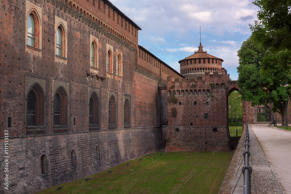 Sforza Castle outside Sforza Castle outside
