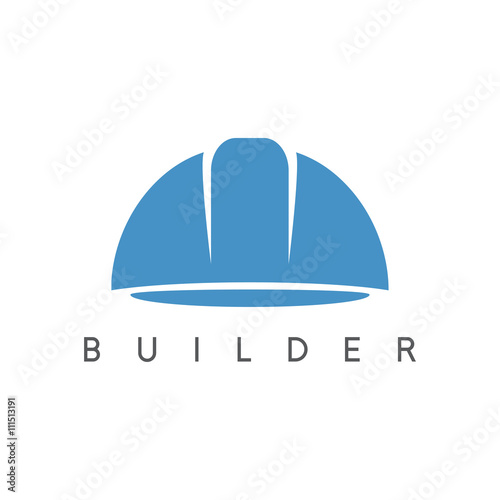abstract icon vector design template of worker helmet