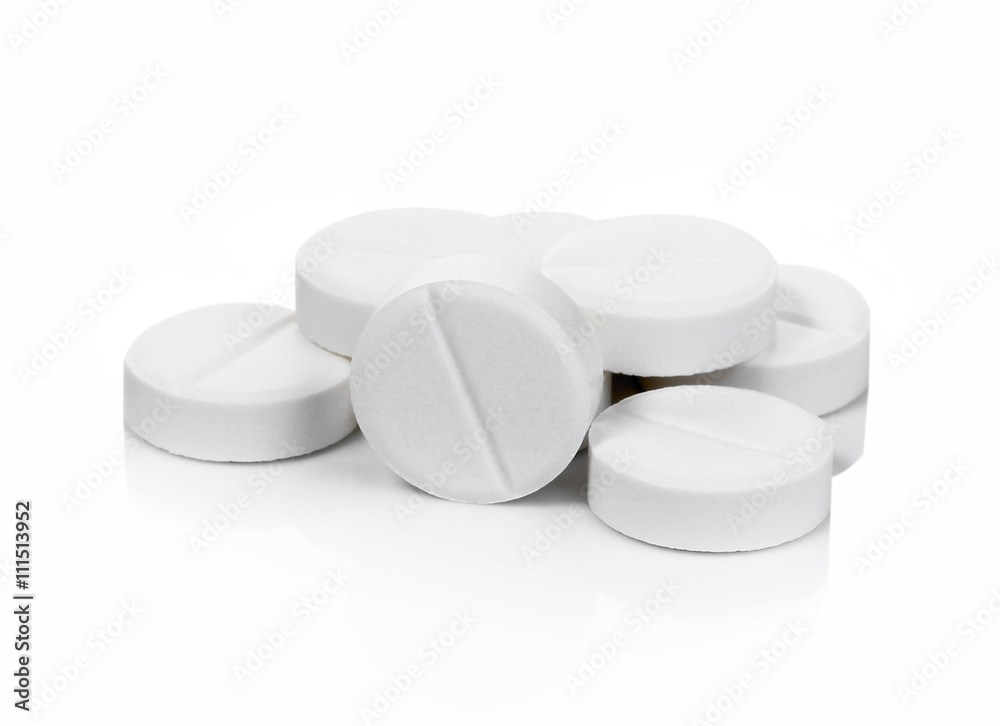White pill on a white background White pill on a white background