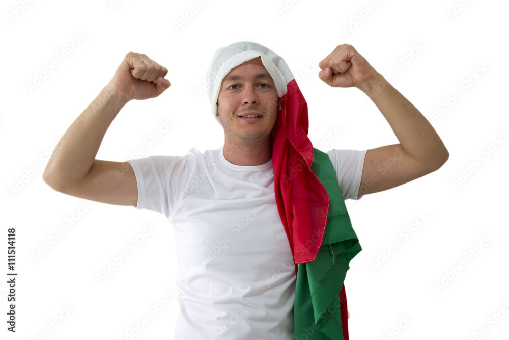 451 - man with the flag of Italy
