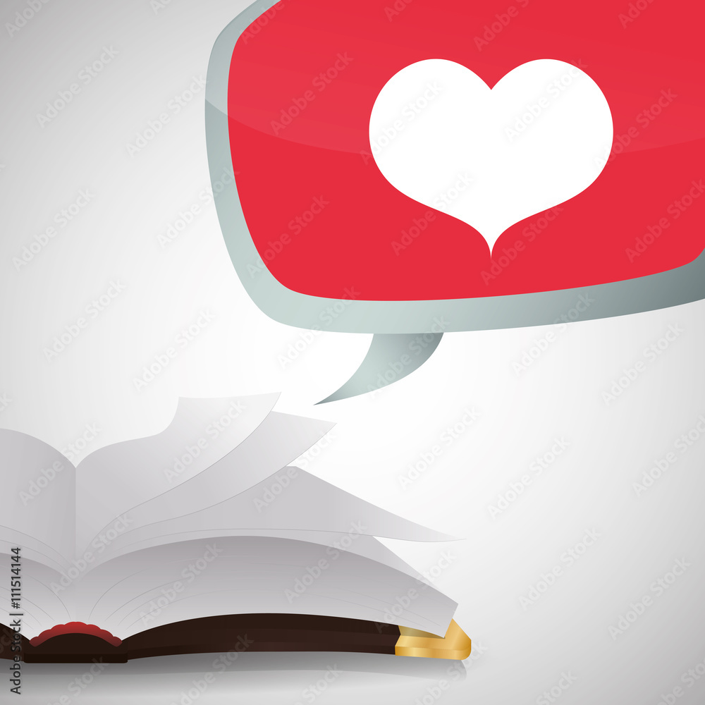 eBook  design. reading icon. White background 