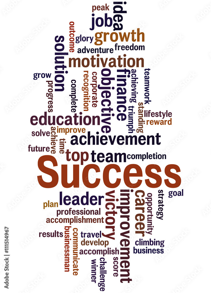 Obraz premium Success, word cloud concept