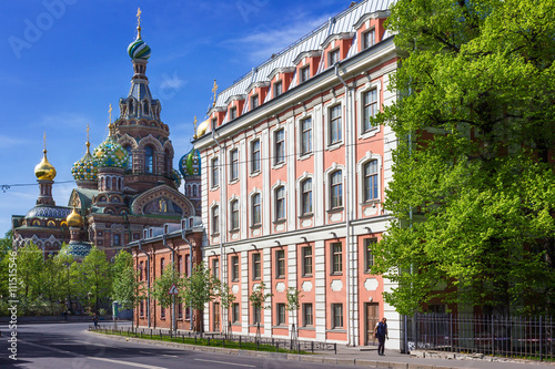 View of the Church of the Savior on Spilled Blood in Saint Petersburg. Russia.