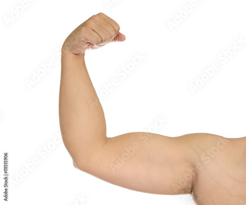strong man arm isolated
