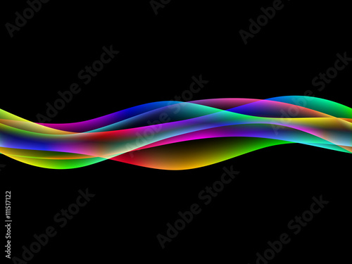 dinamyc flow, stylized  waves, vector photo