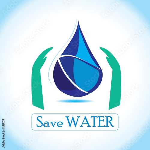 Water, an essential form of energy..A graphic describing to save every drop of water.
