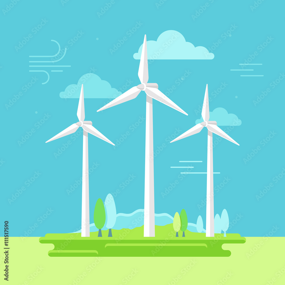 Vector illustration in simple flat style